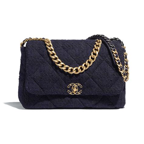 chanel 19 flap bag navy